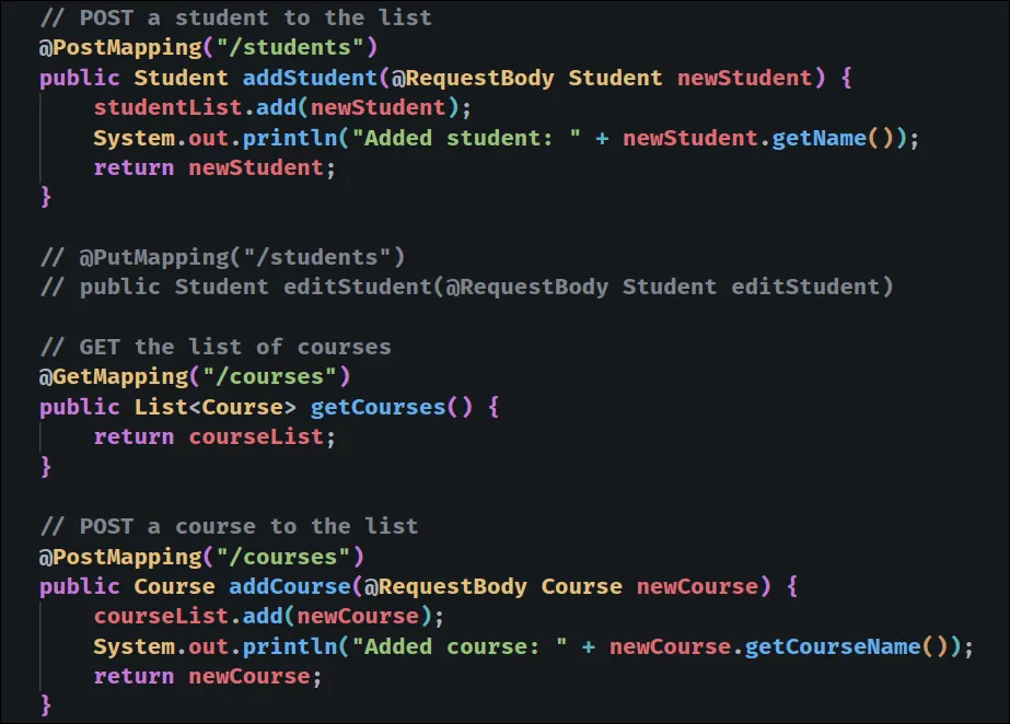 Student Manager — média